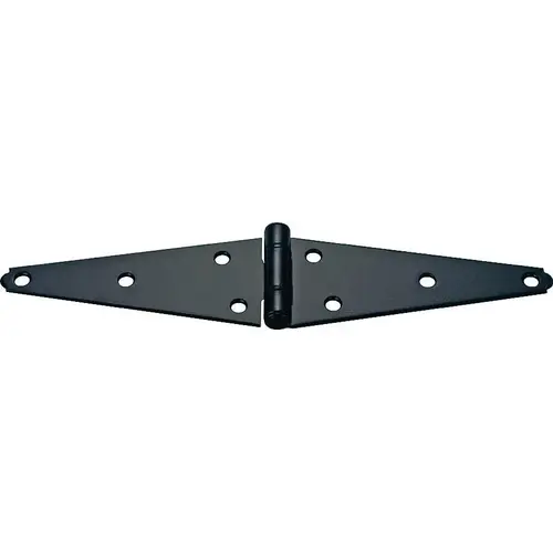 Strap Hinge, 2.6 mm Thick Leaf, Steel, 180 Range of Motion Black - pack of 2