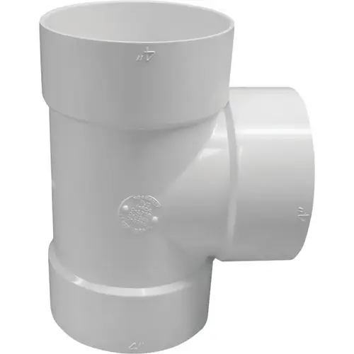 PVC Sewer and Drain Sanitary Bull Nose Tee White