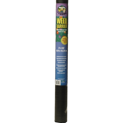 TWD TWDWB50NH Weed Barrier WB50NH Landscape Fabric, Professional, 50 ft L, 3 ft W, Black