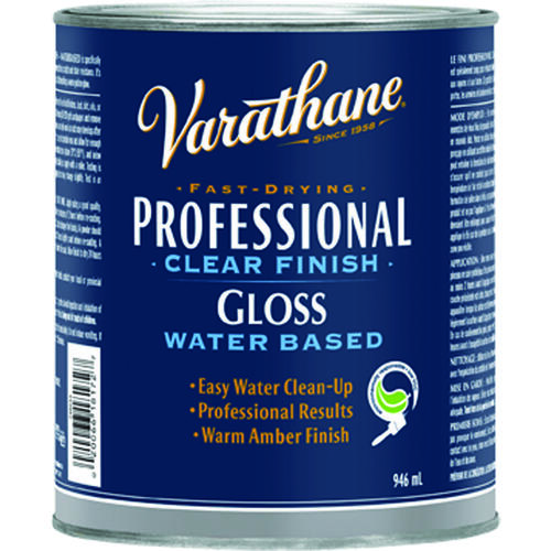 Varathane 248033 Wood Finish, Gloss, Clear, Liquid, 946 mL