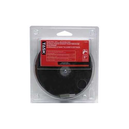 Task Tools T22511 Backing Pad, 5 in Dia, 1/4 in Arbor/Shank, Rubber