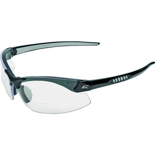 EDGE DZ111-2.0-G2 Magnifier Safety Glasses, Polycarbonate Lens, Half Wraparound Frame, Nylon Frame