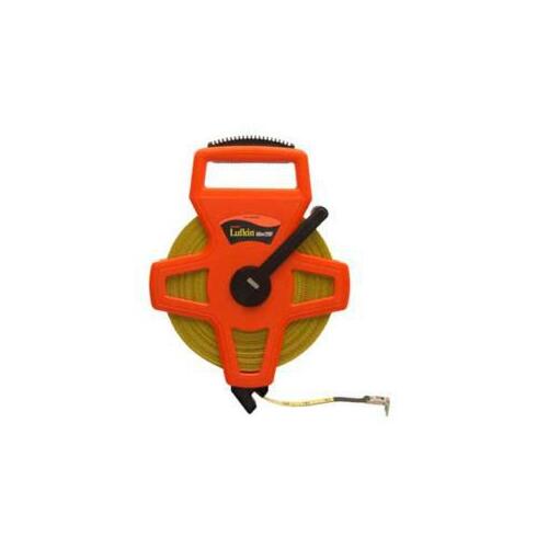 Crescent FM060CME Long Tape Measure, 200 ft L Blade, 1/2 in W Blade, Fiberglass Blade, ABS/Rubber Case