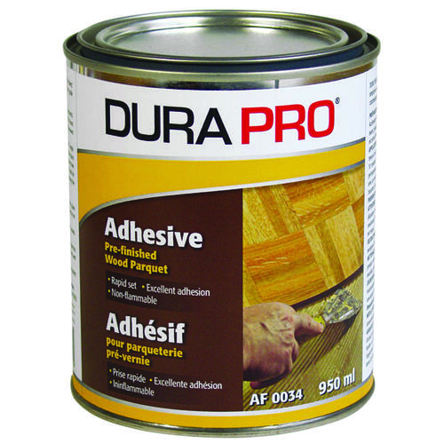 Durapro AF0034-950 Parquet Adhesive, Liquid, Hydrocarbon, White, 950 mL Can