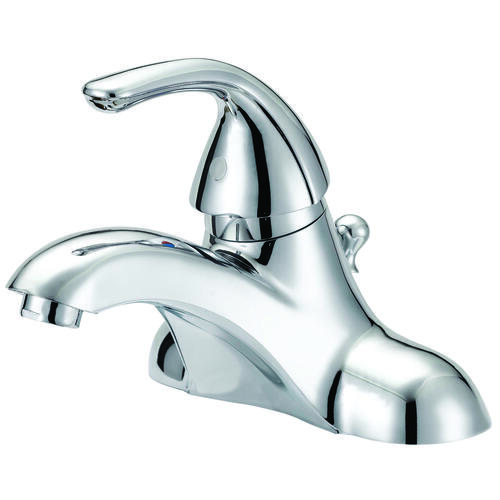 Lavatory Faucet, 1.2 gpm, 1-Faucet Handle, 3-Faucet Hole, Metal/Plastic, Chrome Plated