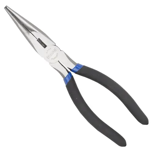 Plier, 8 in OAL, 1.6 mm Cutting Capacity, 5.2 cm Jaw Opening, Black Handle, 7/8 in W Jaw, 2-1/2 in L Jaw