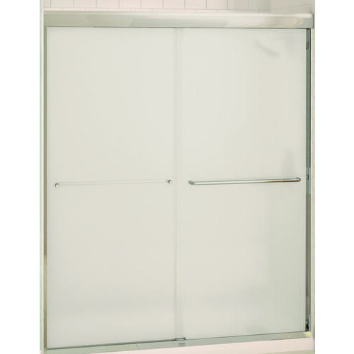 MAAX 135665-981-084 Aura Shower Door, Mistelite Glass, Semi Frame, 2-Panel, Glass, 6 mm Glass