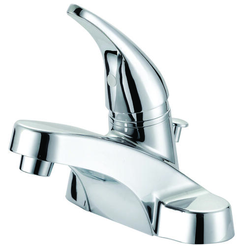 Lavatory Faucet, 1.2 gpm, 1-Faucet Handle, 3-Faucet Hole, Metal/Plastic, Chrome Plated