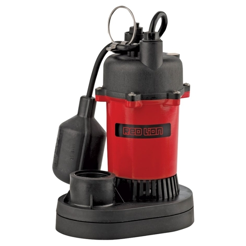 Sump Pump, 1-Phase, 4.4 A, 115 V, 1/3 hp, 1-1/2 in Outlet, 25 ft Max Head, 3200 gph, Thermoplastic