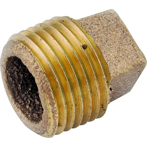 Pipe Plug, 2 in, IPT, Cored Square Head, Brass