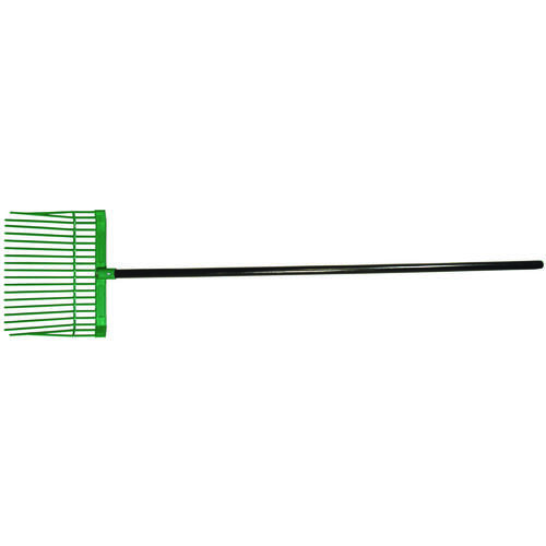 Manure/Bedding Fork, Round Tine, Polycarbonate Tine, Wood Handle, Straight Handle, 52 in L Handle