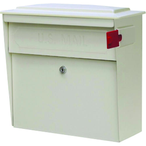 Mail Boss 7173 Mailbox, Steel, Powder-Coated, White, 15-3/4 in W, 7-1/2 in D, 16 in H