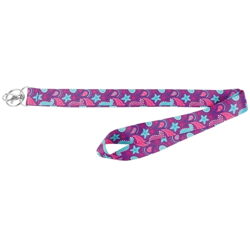 2GO Series Lanyard, 1 in W, Nylon, Purple, Clip End - pack of 5