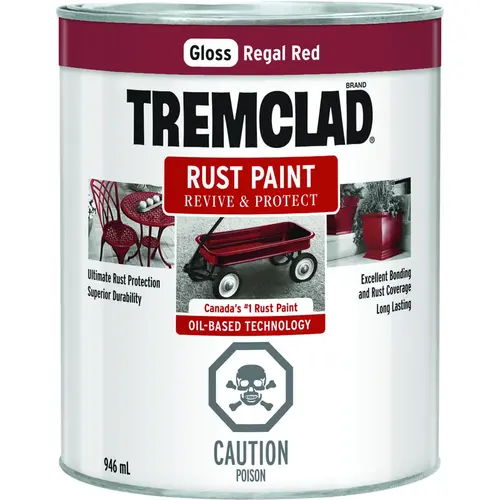 TREMCLAD Rust Paint, Regal Red, 946 mL, Can