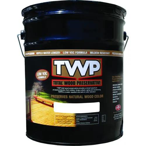 TWP TWP-1520-5 TWP 1500 Series Stain and Wood Preservative, Pecan, Liquid, 5 gal