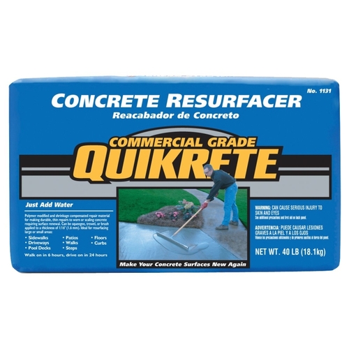 Quikrete 113148 RECAP 113143 Concrete Resurfacer, Granules, Gray/Gray-Brown, 40 lb Bag
