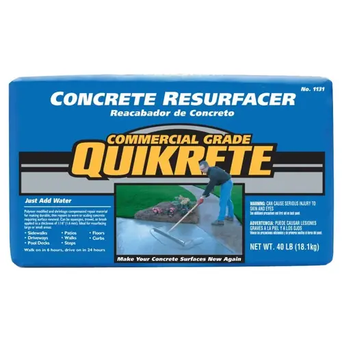 113143 Concrete Resurfacer, Granules, Gray/Gray-Brown, 40 lb Bag