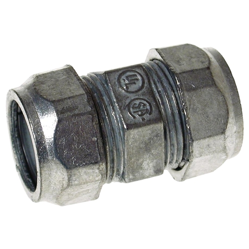 Hubbell CKZ050R4 Conduit Coupling, 1/2 in Compression, Zinc-Plated - pack of 4