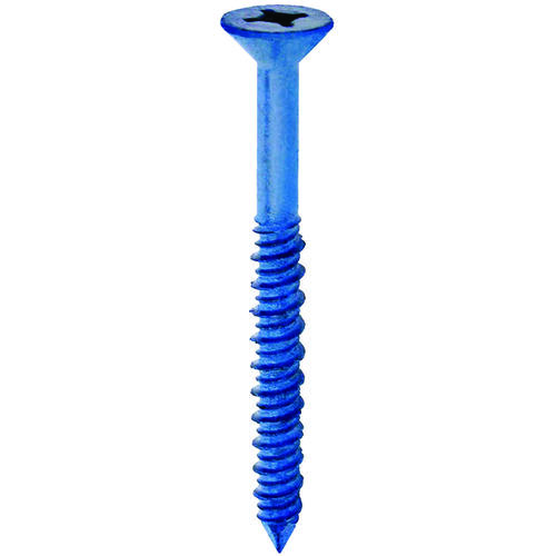 Screw, 1/4 in Thread, 4 in L, Flat Head, Phillips, Robertson Drive, Steel, Fluorocarbon-Coated, 25 PK - pack of 25