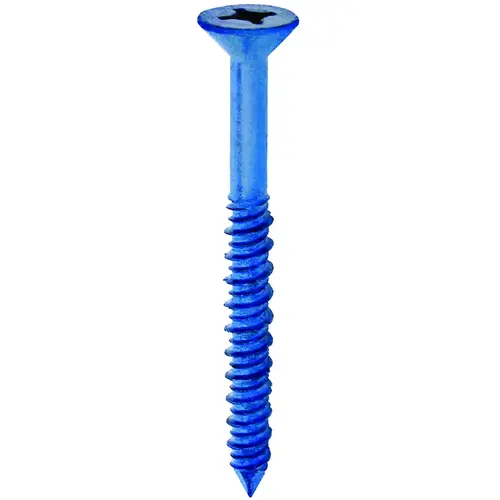 Screw, 1/4 in Thread, 4 in L, Flat Head, Phillips, Robertson Drive, Steel, Fluorocarbon-Coated - pack of 25