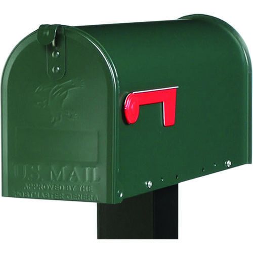 Elite Series E1100G00 Mailbox, 800 cu-in Capacity, Galvanized Steel, Powder-Coated, 6.9 in W, Green