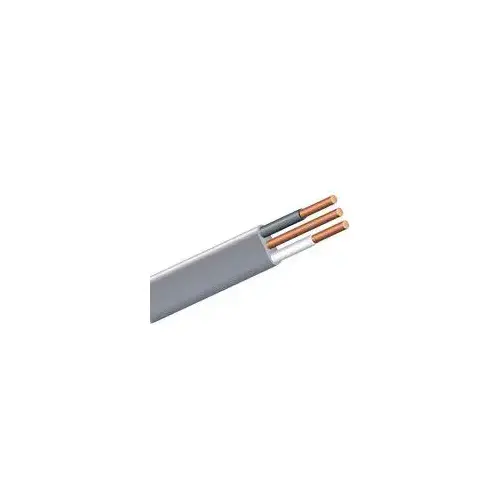 Building Wire, #6 AWG Wire, 2 -Conductor, 500 ft L, Copper Conductor, PVC Insulation