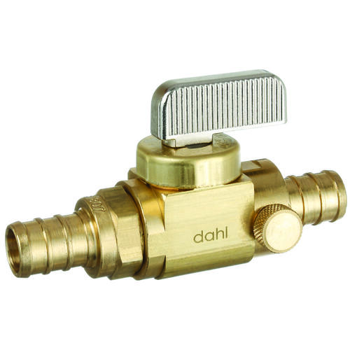 Dahl Brothers 521-PX3-PX3D-BAG Stop and Isolation Valve, 1/2 x 1/2 in Connection, Crimp, 250 psi Pressure, Manual Actuator