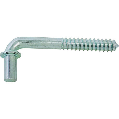 Screw Hook, 1/2 in Thread, 4 in L, Steel, Zinc Zinc-Plated