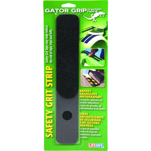 Gator Grip Safety Grit Tape, 12 in L, 2 in W, Black