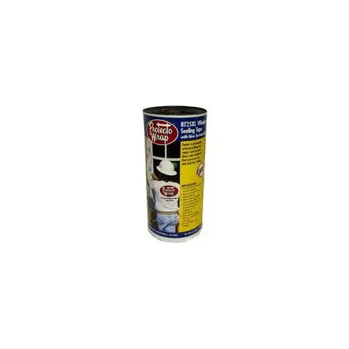Protecto Wrap 8425B0675SW BT25XL Window and Door Flashing Tape, 75 ft L, 6 in W, HDPE, Gray/White, Self-Adhesive