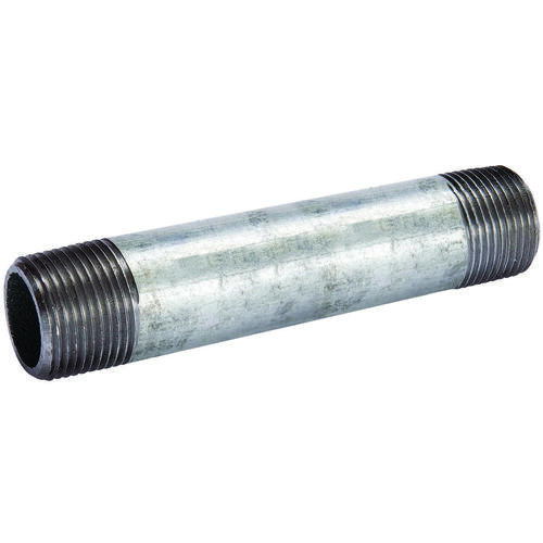 Pipe Nipple, 4 in, Threaded, Steel, SCH 40 Schedule, 5 in L