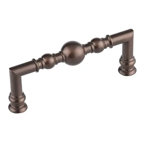 Cabinet Pull, 4-3/8 in L Handle, 1-25/32 in Projection, Metal, Honey Bronze