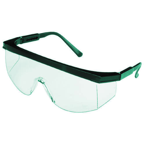 Unilens Safety Glasses, Anti-Fog Lens, Rimless, Wraparound Frame, Teal Frame