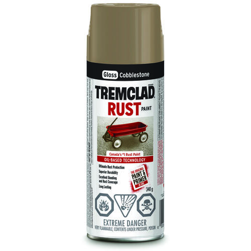 RustOleum 266788XCP6 TREMCLAD Spray Paint, Gloss, Cobblestone, 340 g