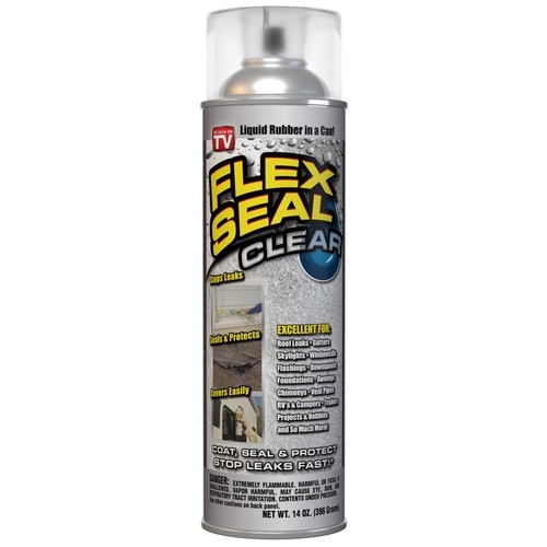 Flex Seal FSCL20C Rubberized Sealant Coating, Clear, 14 oz, Can