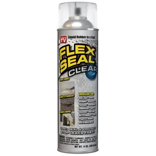 Rubberized Sealant Coating, Clear, 14 oz, Can