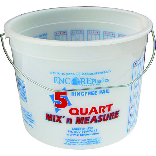 ENCORE Plastics 1000853-XCP24 05166 Paint Container, 5 qt Capacity, Plastic - pack of 24