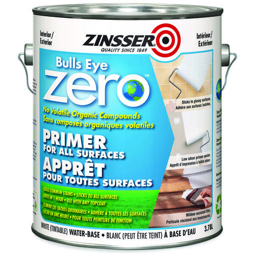 Zinsser 254282 Bulls Eye Primer, Liquid, White, 3.78 L, Can