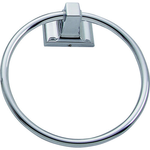 Towel Ring, 6 in Dia Ring, Wall Mounting Chrome