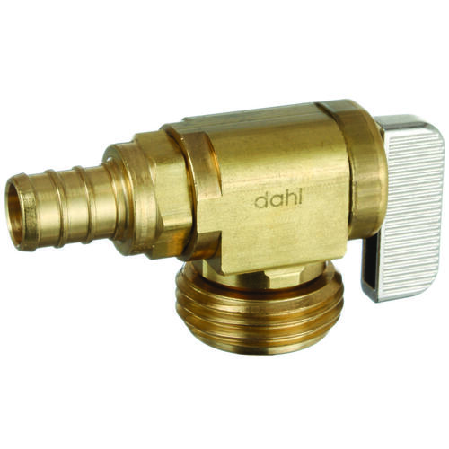 Hose and Boiler Drain Valve, 1/2 in Connection, Crimp Hose, Manual Actuator, Brass Body
