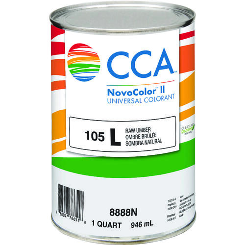 NovoColor II Series 076.00.005 Universal Colorant, Raw Umber, Liquid, 1 qt