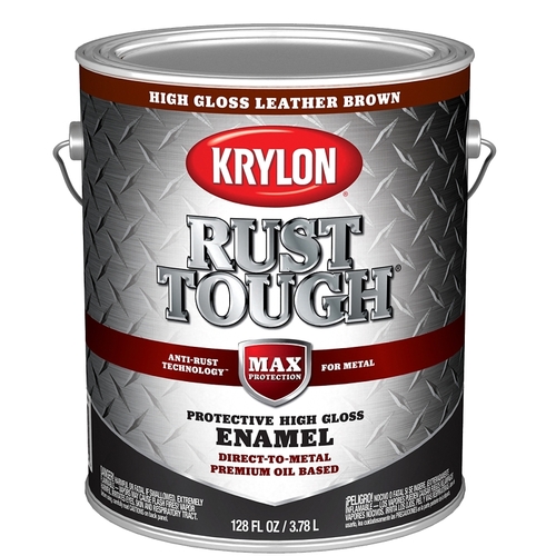 Rust Tough Enamel, Gloss, Leather Brown, 1 gal