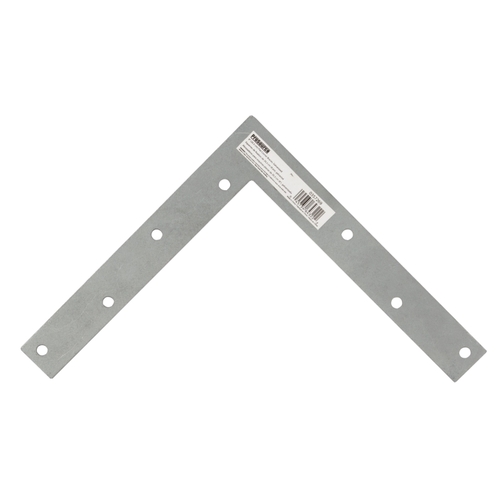 Corner Brace, 8 in L, 8 in W, 1 in H, Galvanized Steel, Galvanized, 2 mm Thick Material