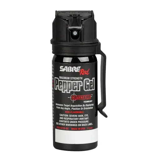 Pepper Gel with Belt Clip, 1.8 oz Black