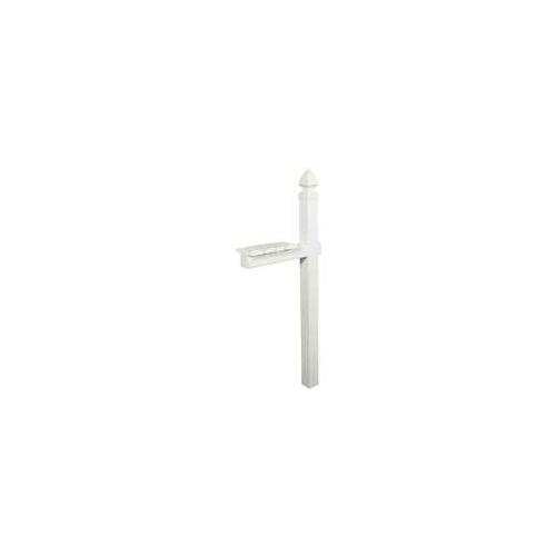 WP000W01 Mailbox Post, 22.7 in L, 6 in W, 57 in H, PVC White