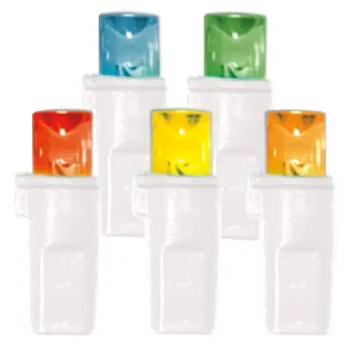 Icicle Light Set, 9.6 W, 100-Lamp, LED Lamp, Multi-Color Light, 9-1/2 ft L - pack of 12