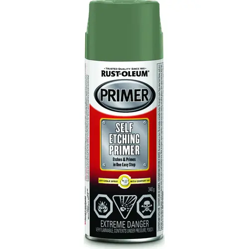 Self-Etching Primer, Gray/Green, 340 g, Aerosol Can