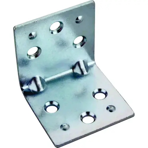 Corner Brace, 1-1/2 in L, 1-1/2 in W, 1-1/2 in H, Steel, Zinc-Plated, 2 mm Thick Material - pack of 2