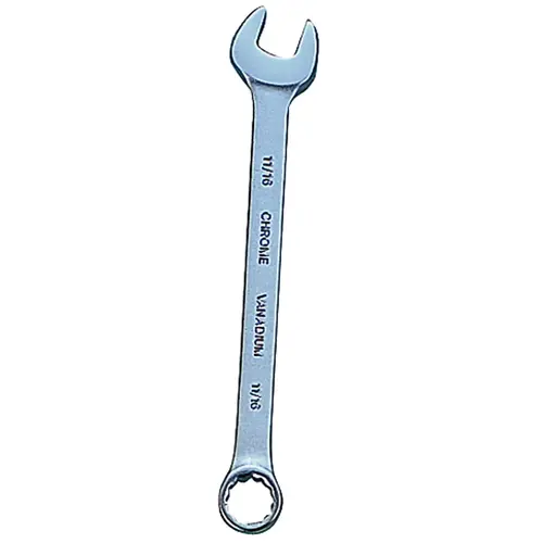 Combination Wrench, SAE, 1-11/16 in Head, Chrome Vanadium Steel