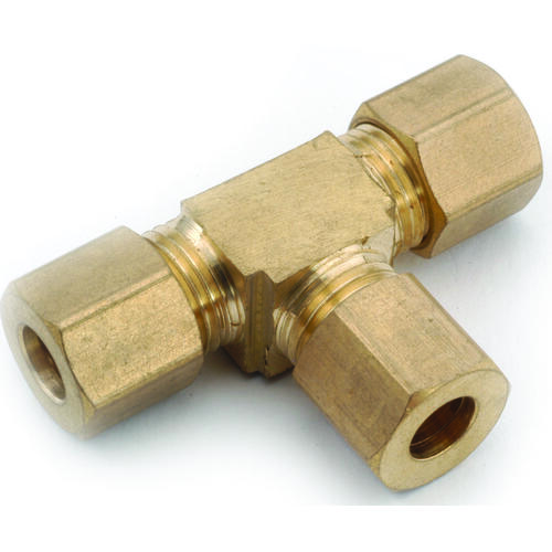 Tube Union Tee, 7/8 in, Compression, Brass